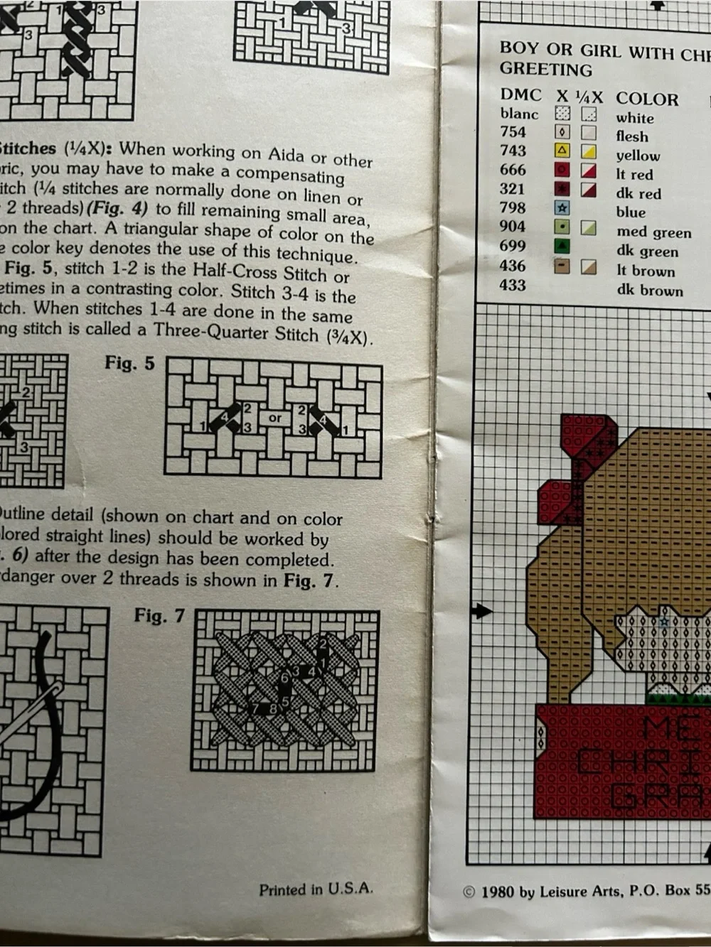 VTG Leisure Arts Charted Christmas Kids Cross Stitch Pattern Rachel Crissinger